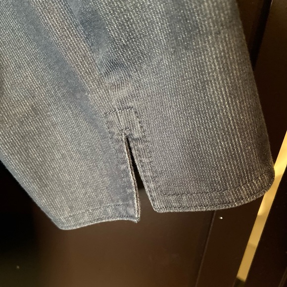 Dark Denim Blue Cropped Blazer - Picture 6 of 8